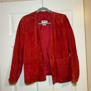 Objectives Women’s Vintage Orange Genuine Leather Jacket- Size Medium